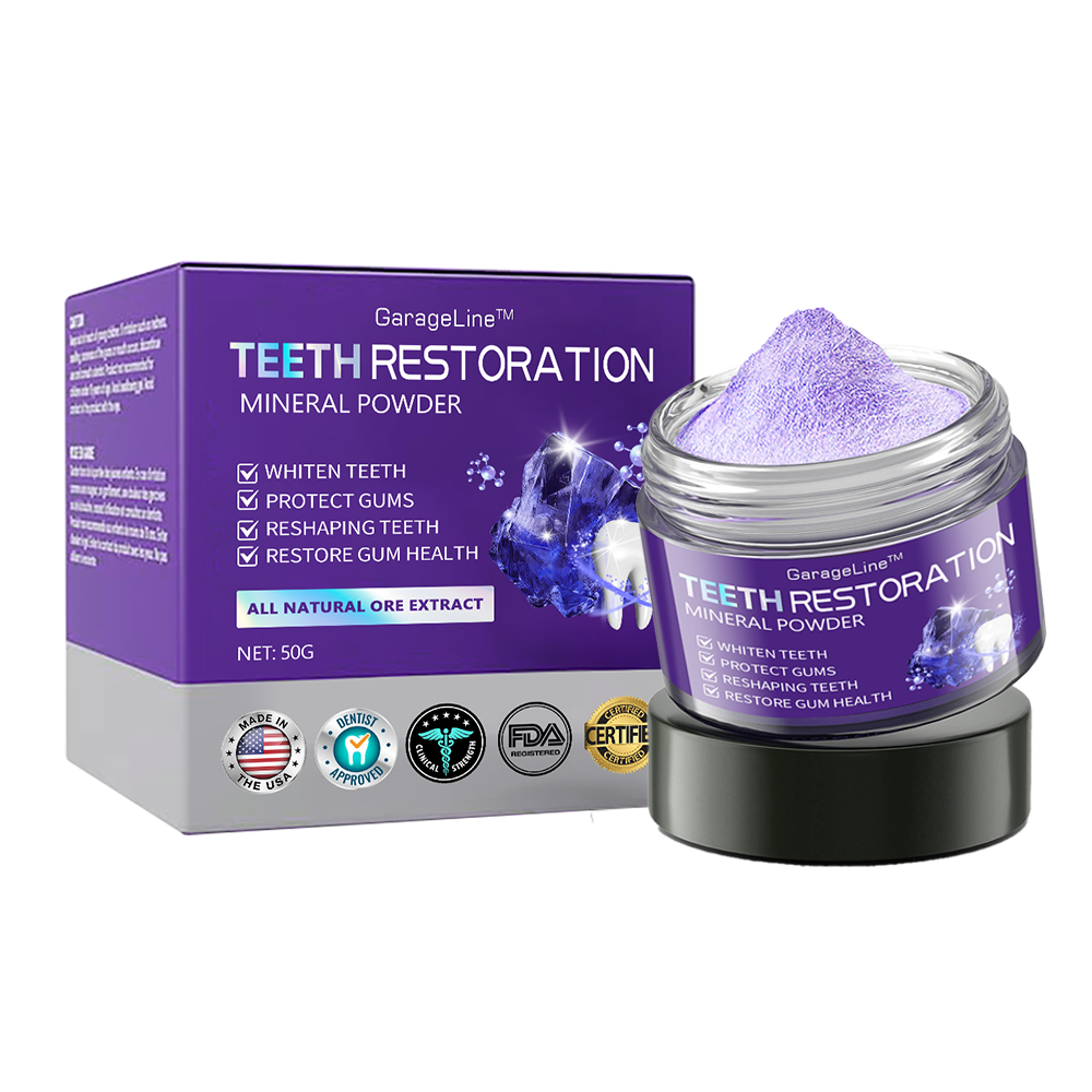 GarageLine™ (ADA recommended)TeethRestoration Mineral Powder(⏰𝐋𝐢𝐦𝐢𝐭𝐞𝐝 𝐭𝐢𝐦𝐞 𝐝𝐢𝐬𝐜𝐨𝐮𝐧𝐭 𝐋𝐚𝐬𝐭 𝟑𝟎 𝐦𝐢𝐧𝐮𝐭𝐞𝐬⏰)🗽